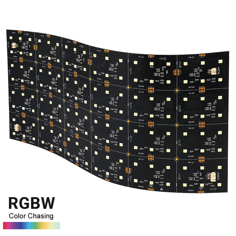  24V WS2814B Addressable RGBW Cuttable Flexible LED Light Sheet Backlight