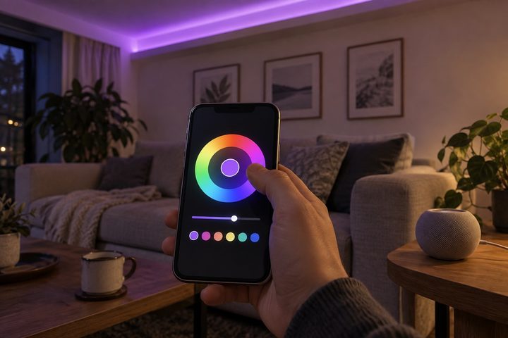 Phone app, Alexa or Google