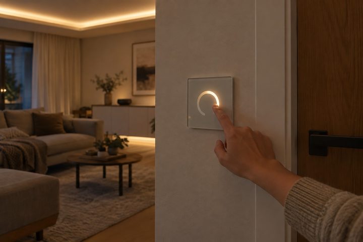 Wall dimmer or panel