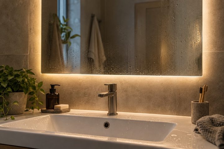 Splashes or covered outdoor