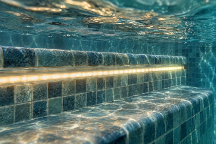 Under water