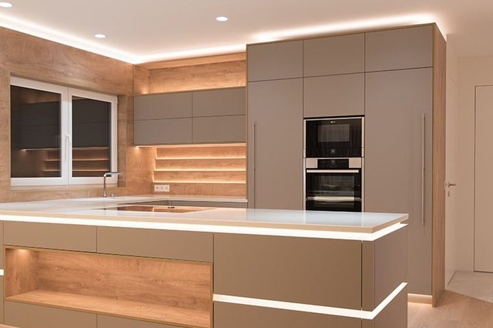 Kitchen and cabinets